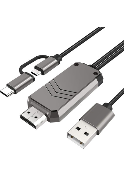 Telefondan Tv'ye Adaptör Kablosu, Type C/-Usb'den -Uyumlu Adaptöre 1080P'DEN -Uyumlu Dönüştürücüye (Yurt Dışından) fiyatları