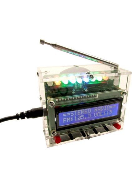 Dıy Dc 5 V Dijital Radyo Kiti Parçaları TDA5807 51 Tek Çipli Fm Dijital Ses Makinesi STC89C52 Çip 87MHZ-108MHZ (Yurt Dışından) fırsatları