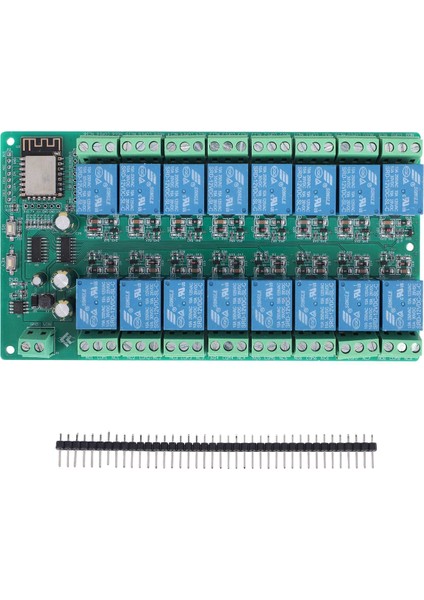 ESP8266 Wıfı 16 Kanal Röle Modülü ESP-12F Geliştirme Kartı Güç, 16 Yollu Röle Modülü, Besleme Modu 12V (Yurt Dışından)
