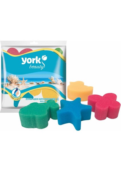 York Beauty Çocuklar Için Mini Banyo Süngeri 4 Parça 010130