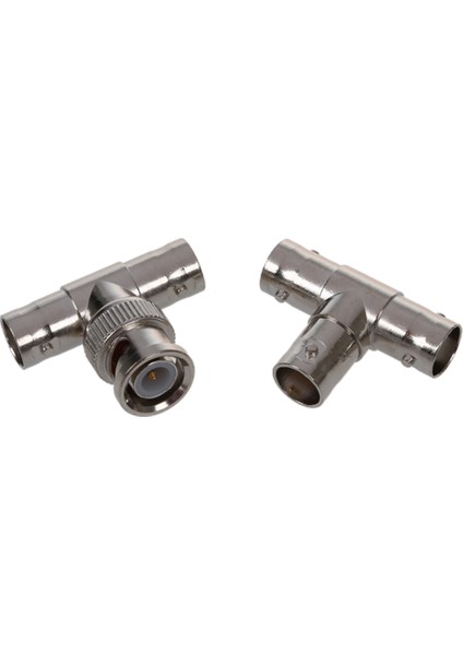 Bnc Erkek - 2 Dişi Fiş Rf Koaksiyel T Adaptörü W Bnc Dişi Konnektör 3 Yollu Bölücü (Yurt Dışından)