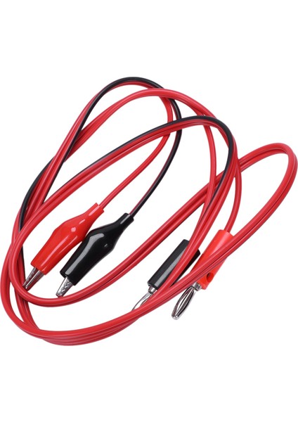 Çift Klipsli Banana Plug Erkek - 2 Test Ucu Siyah ve Kırmızı Kablo (Yurt Dışından) fiyatları
