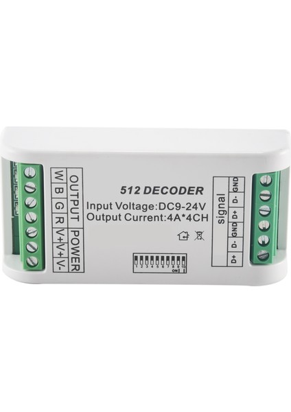 Mini 4 Kanal Dmx Rgbw Dekoder 16A Rgb Rgbw Şerit Denetleyici Dmx 512 Işıklar Için Dimmer Sürücüsü DC9-24V (Yurt Dışından)