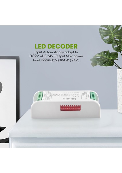 Mini 4 Kanal Dmx Rgbw Dekoder 16A Rgb Rgbw Şerit Denetleyici Dmx 512 Işıklar Için Dimmer Sürücüsü DC9-24V (Yurt Dışından)