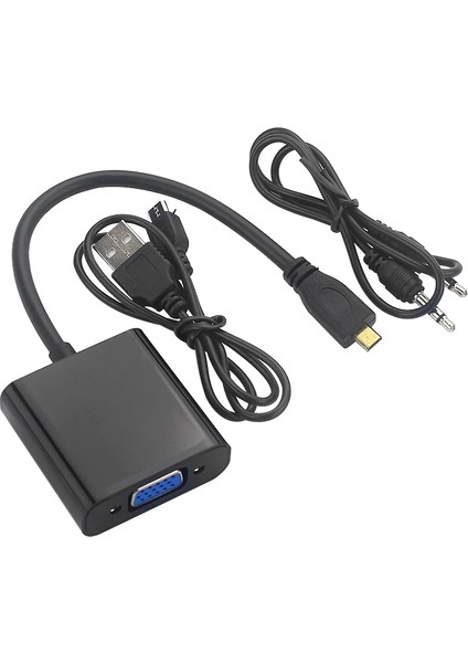 - VGA Adaptör Kablosuna Ses Jakı ile 1080P Video Dönüştürücü Kamera Için USB Güç Kablosu (Yurt Dışından)