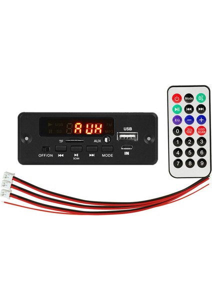 2X25 W 50 W Amplifikatör Mp3 Çalar Dekoder Kurulu 5 V-12 V Bluetooth 5.0 Araba Fm Radyo Modülü Desteği Tf USB Aux Oyuncu Dekoder (Yurt Dışından)
