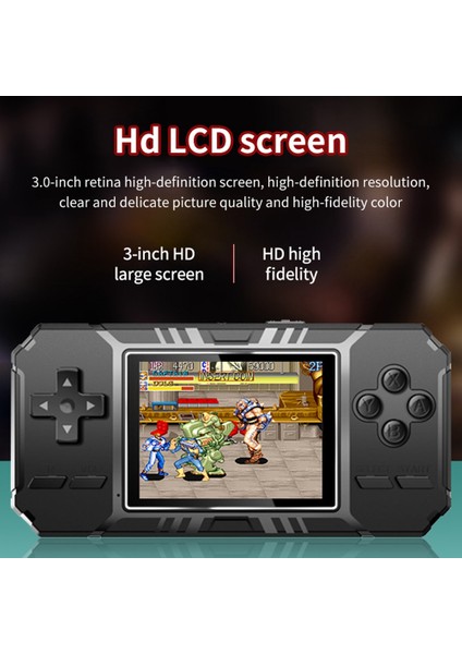 Retro Taşınabilir Mini El Oyun Konsolu 8-Bit 3.0 Inç Renkli Ekran LCD Oyun Oyuncu Dahili 500 Oyun-Siyah (Yurt Dışından) modelleri