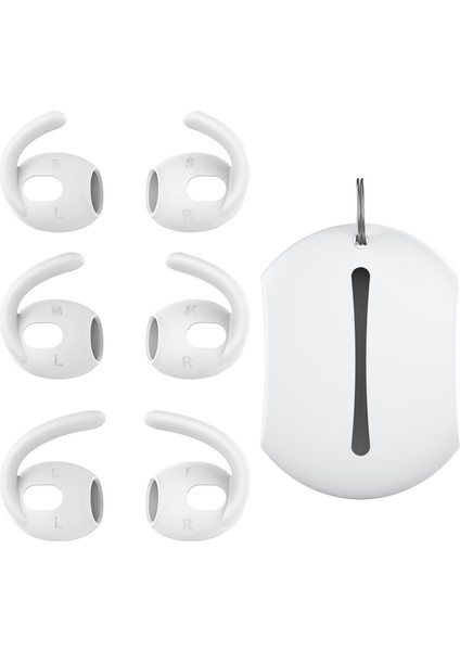 3 Nesil Kulak Tutucu Için 3 Çift Spor Kulak Kancaları Anti Yumuşak Silikon Kulak Kavrama Tutucu Kapakları-Beyaz (Yurt Dışından) fiyatları