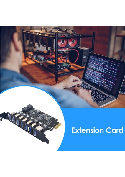 USB 3.2 Pci Express Adaptörü Pci E Ila 7 Bağlantı Noktası Usb3 Gen1 Genişletme Adaptörü Kartı Pci-E Genişletici Pci Express Kartı (Yurt Dışından)