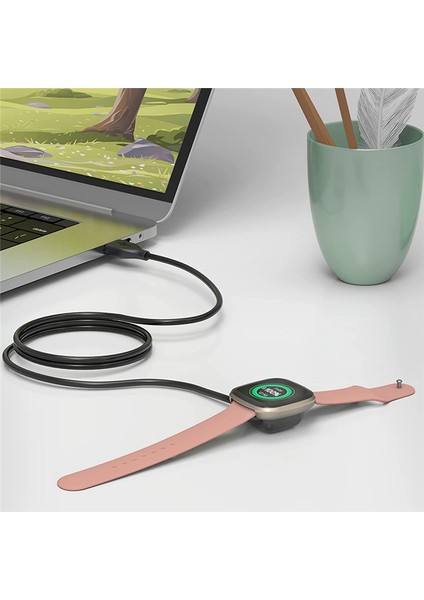 Sense & 3 Şarj Cihazı ile Uyumlu, 3 & Sense Watch Için Yedek USB Şarj Kablosu Kordon Standı, 3.3ft (Yurt Dışından)