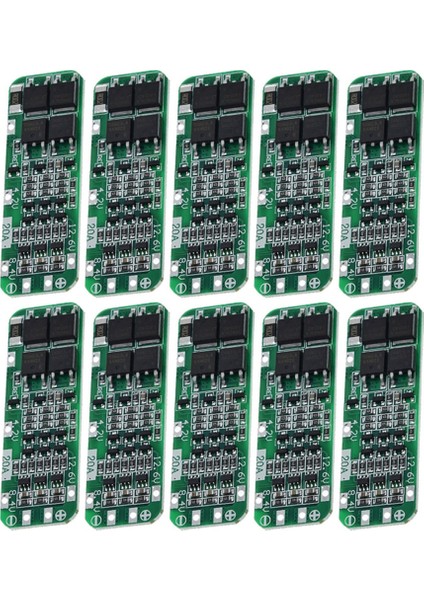 10 Adet 3 S 20A Bms 18650 Li-Ion Lityum Pil Şarj Cihazı Modülü Bms Koruma Levhası Pcb 11.1 V 12 V 12.6 V Modülü (Yurt Dışından) modelleri