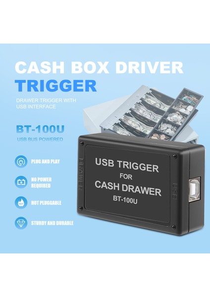 BT-100U USB Arayüzü Çekmece Tetikleyicili Para Çekmecesi Sürücü Tetikleyicisi (Yurt Dışından) fırsatları