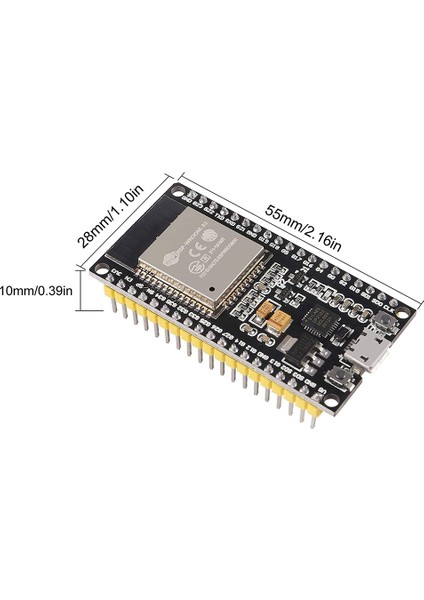 3 Adet Esp-Wroom-32 ESP32 2'si 1 Arada 2.4ghz Çift Modlu Wifi + Ide Için Bluetooth Çift Çekirdekli Mikrodenetleyici Işlemci (Yurt Dışından)
