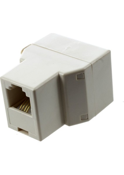 RJ11 4 Pin Dişi 1 Ila 2 Telefon Ayırıcı Konnektör Adaptörü (Yurt Dışından)