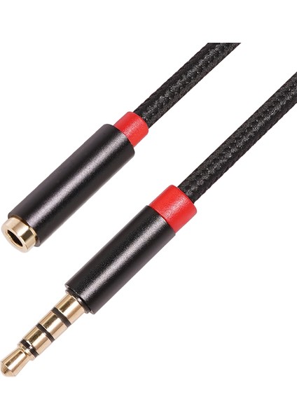 3.5mm Jack Aux Audıo Erkek - Dişi Uzatma Kablosu Mikrofonlu Stereo 3.5 Ses Adaptörü Pc Kulaklık Için (1m) (Yurt Dışından)
