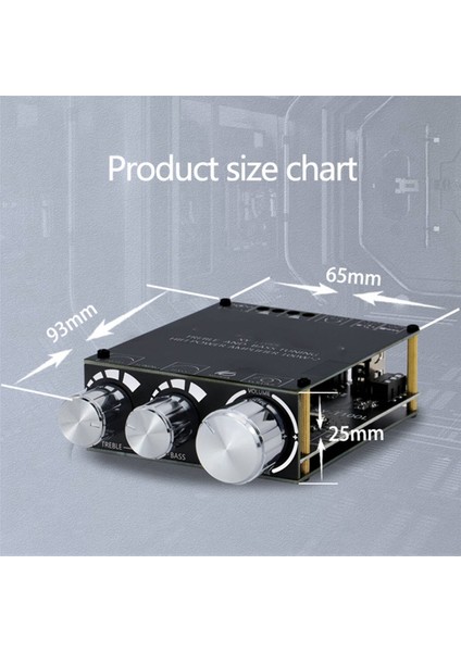 Bluetooth 5.0 100W+100W Güç Subwoofer Amplifikatör Kurulu 2.1 Kanal D Sınıfı Ev Ses Stereo Ekolayzır Amp XY-T100L (Yurt Dışından)
