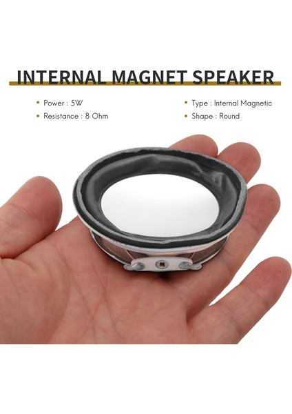 50MM 2" Çap Manyetik Tip Alüminyum Kabuk Yuvarlak Hoparlör 8 Ohm 5W (Yurt Dışından) fiyatları
