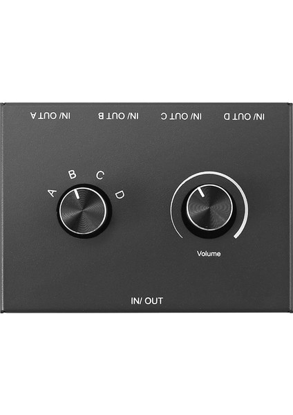 4 Port 3.5mm Stereo Ses Değiştirici Desteği 1 In 4 Out Veya 4 In 1 Out Pc Telefon Dizüstü Kulaklık Için (Yurt Dışından)