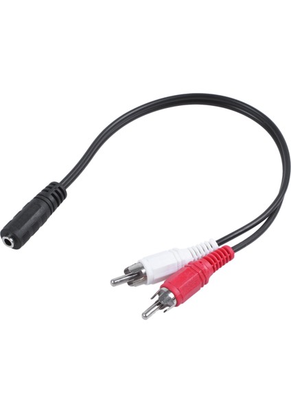 3,5 mm Stereo Dişi 2 Rca Erkek Av Kablosu Yardımcı Ses Adaptör Kablosu (Yurt Dışından)