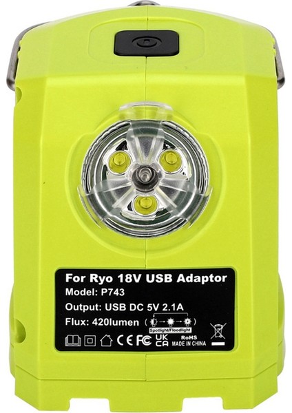 14.4V-18V Li-Ion Pil Için LED Çalışma Işığı Taşınabilir Spot Elektrikli El Aletleri Için Çift USB Dönüştürücü Adaptör (Yurt Dışından) modelleri