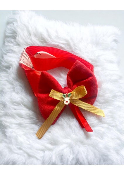 Mini Rudolph Köpek Papyonu Kurdela Tasma Yılabşı Noel
