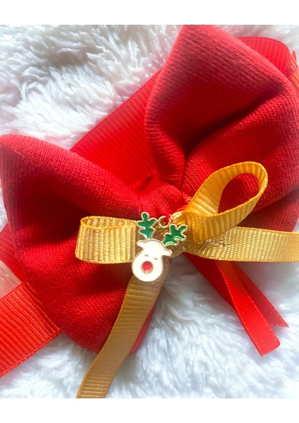Mini Rudolph Köpek Papyonu Kurdela Tasma Yılabşı Noel