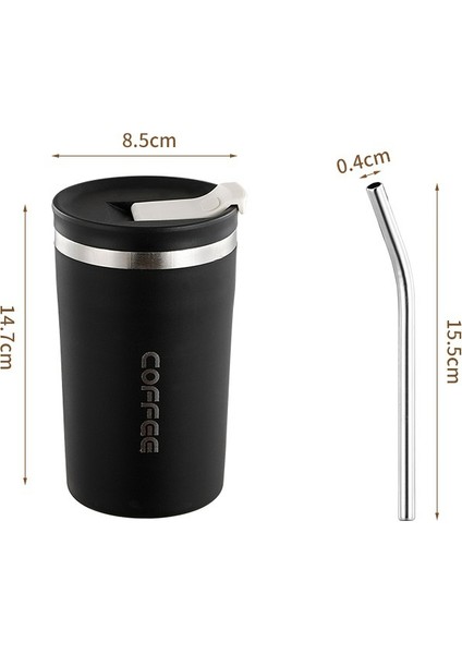 304 Paslanmaz Çelik Kahve Fincanı, Araba Termos Bardak, Iş Taşınabilir Isı Yalıtımı Soğuk Kahve Fincanı/termos Fincan, 500ML (Yurt Dışından)