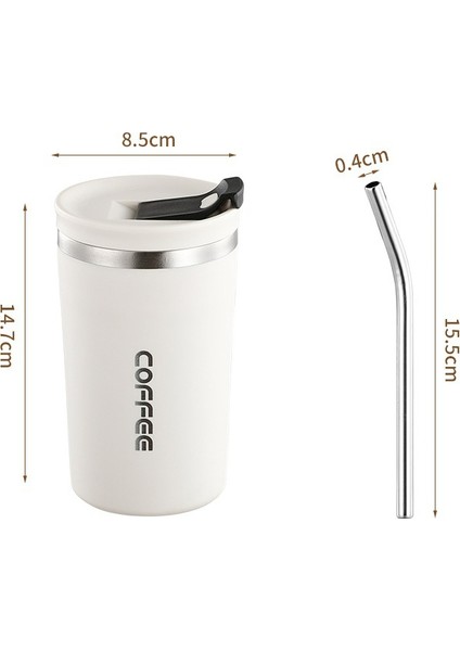 304 Paslanmaz Çelik Kahve Fincanı, Araba Termos Bardak, Iş Taşınabilir Isı Yalıtımı Soğuk Kahve Fincanı/termos Fincan, 500ML (Yurt Dışından)