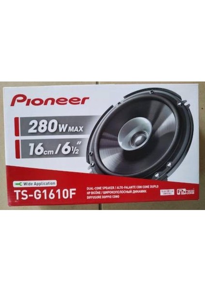 Pioneer TS-G1610F-2 16CM 280W 2021 Model Pıoneer-2 Adet