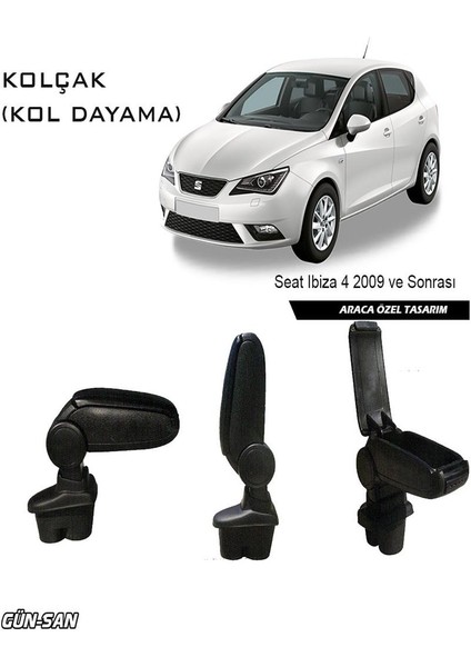 Seat Ibiza 4 2009-2016 Omsa Siyah Kol Dayama