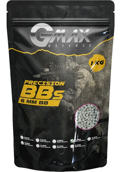 0.28GR 1 kg 6mm Plastik Airsoft Bb