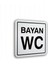 Pvc Elegan Yazı Kadın Wc 12X12CM 1