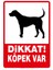 Sac Dikkat Köpek Var Uyarı Levhası 25X35 cm 1