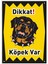 Uyarı ve Yönlendirme Levhaları " Dikkat Köpek VAR"25X35 cm Metal 1