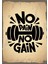 Ahşap Vintage Tablo " No Pain No Gain "ahşap Mdf 25X35CM 1