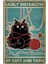 Ahşap Vintage Tablo " By Cat Sand Yarn " Ahşap Mdf 25X35CM 1