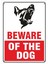 Trafik ve Uyarı Levhası (Dikkat Köpek Var) Beware Of The Dog 25X35 cm Metal Levha 1