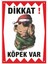 Uyarı ve Yönlendirme Levhaları " Dikkat Köpek VAR"25X35 cm Metal 1
