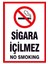 Sigara Içilmez (No Smoking) . Uyarı Levhası 17.5X25 Etiket 1