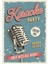 Ahşap Vintage Tablo " Karaoke Party "ahşap Mdf 25X35CM 1