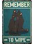 Ahşap Vintage Tablo " Remember To Wipe" Ahşap Mdf 25X35CM 1
