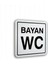 Pvc Elegan Yazı Kadın Wc 12X12CM 1