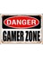 Retro Ahşap Levha " Danger Gamer Zone" 25X35CM Mdf 1