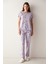 Base Magic Lila Pantolon Pijama Takımı 1