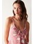 Floral Atlet Pembe Pijama Üstü 4
