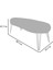 Şila Bench Beyaz Peluş - Silver Ayaklı 90 Cm 4