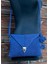 Mavi Zarf Model El Yapımı Clutch Portföy Çapraz Çanta 1