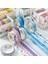 Şanslı Gün Stili Renkli Çizgi Doku Washi Bant Seti Yapışkan Maskeleme Kağıt Bant Dıy Ofis Kırtasiye Malzemeleri Dekorasyon Scrapbooking 5 Adet (Yurt Dışından) 4