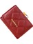 Kapitone Çoklu Kart Yuvası Üçe Katlanmış Kadın Kısa Cüzdanı (Yurt Dışından) 1