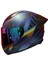 Rapıd 2 Race Optık Mat Mavi-Mor Kask++Spoiler-Set Gökkuşağı Cam 1